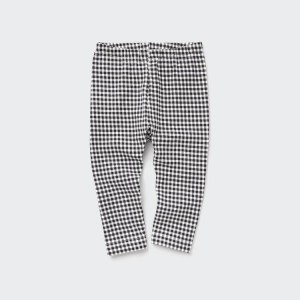 Baby Uniqlo Checked Leggings Black | MOUR-71638