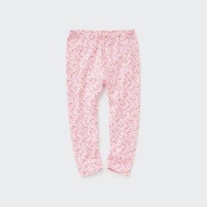 Baby Uniqlo Flower Print Leggings Pink | ILVJ-93874