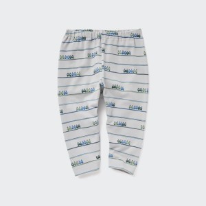 Baby Uniqlo Relaxed Train Print Leggings Light Grey | JPUH-24056