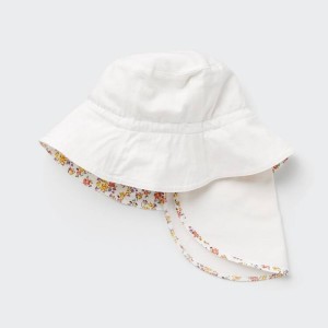 Baby Uniqlo Uv Protection Hats White | GUHM-52491