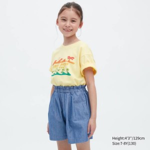 Kids' Uniqlo Chambray Shorts Blue | SNLK-21475