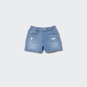 Kids' Uniqlo Distressed Denim Shorts Blue | VDNQ-85932