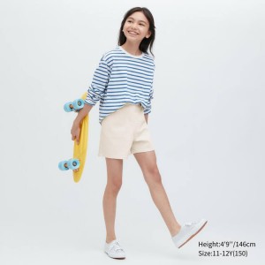 Kids' Uniqlo Easy Colour Shorts White | DXLN-92347