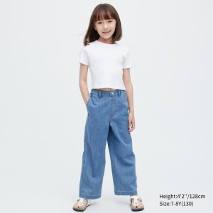 Kids' Uniqlo Girlsgy Jeans Blue | DWZR-38647