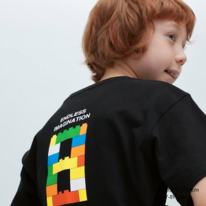 Kids' Uniqlo Lego® City Ut Graphic T Shirts Black | CKHY-52091