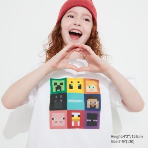 Kids' Uniqlo Minecraft Ut Graphic T Shirts White | OSWT-09182