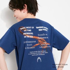 Kids' Uniqlo National Museum Of Nature And Science Tokyo Ut Graphic T Shirts Blue | EGFH-92160