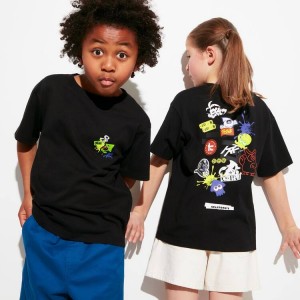 Kids' Uniqlo Splatoon 3 Ut Graphic T Shirts Black | QYFR-20738