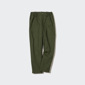 Kids' Uniqlo Stretch Warm Lined Baker Jogger Olive | UFBT-30469