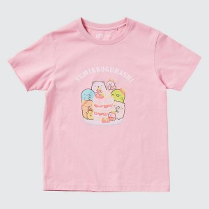 Kids' Uniqlo Sumikkogurashi Ut Graphic T Shirts Pink | PNHL-61023