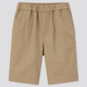 Kids' Uniqlo Twill Easy (2021 Season) Shorts Beige | FQZP-51938