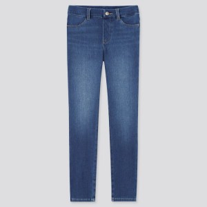 Kids' Uniqlo Ultra Stretch Denim (2021 Season) Trousers Blue | WFNU-93452