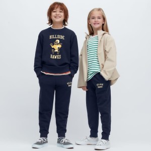 Kids' Uniqlo Ultra Stretch Printed Jogger Navy | CBAD-51480