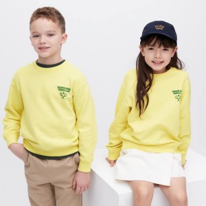 Kids' Uniqlo Ultra Stretch Sweatshirts Yellow | LINB-26813