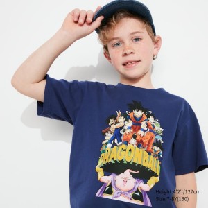 Kids' Uniqlo Ut Short Sleeve Dragon Ball T Shirts Blue | HDGR-96231