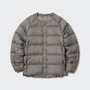 Men's Uniqlo 100% Recycled Down Jackets Grey | YUAD-71960