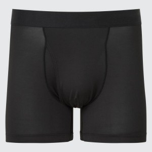 Men's Uniqlo Airism Boxers Underwear Black | ENTY-92056