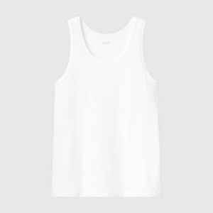 Men's Uniqlo Airism Cotton Tops White | QXDR-60245