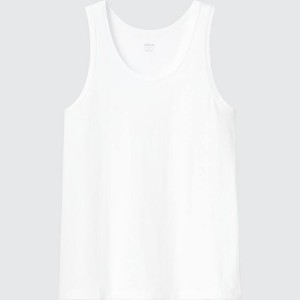 Men's Uniqlo Airism Cotton Tops White | ZKDO-07185