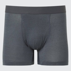 Men's Uniqlo Airism Heather Boxers Underwear Grey | ZUPC-97384