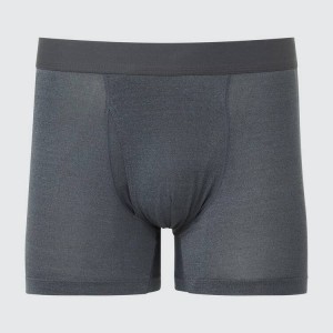 Men's Uniqlo Airism Heather Boxers Underwear Grey | RCPV-73512