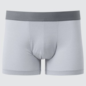 Men's Uniqlo Airism Heather Low Rise Boxer Underwear Light Grey | QCKT-40185