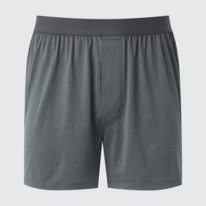 Men's Uniqlo Airism Loose Fit Heather Boxers Underwear Grey | HZYL-47092