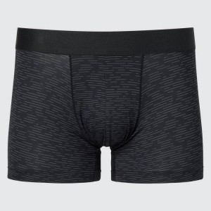 Men's Uniqlo Airism Low Rise Boxers Underwear Black | LUYB-85243