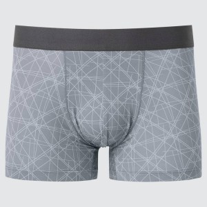 Men's Uniqlo Airism Low Rise Lined Boxers Underwear Grey | HKXG-96513