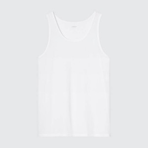 Men's Uniqlo Airism Mesh Tops White | AROW-32571