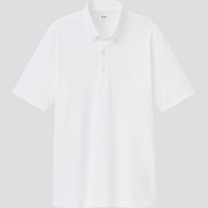 Men's Uniqlo Airism Piqué (2021 Season) Polo Shirts White | GOSB-18756