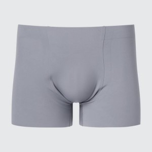 Men's Uniqlo Airism Ultra Seamless Boxers Underwear Grey | QBFN-47036