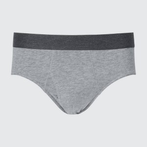 Men's Uniqlo Briefs Underwear Grey | ZBYE-32764