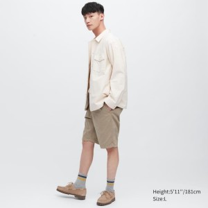 Men's Uniqlo Chino Shorts Khaki | UANG-49678