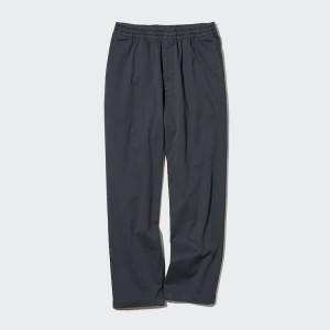 Men's Uniqlo Cotton Relaxed Fit Ankle Length Loungewear Dark Grey | DPEM-35780