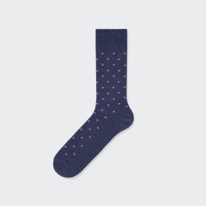 Men's Uniqlo Dotted Socks Blue | OLDT-72593