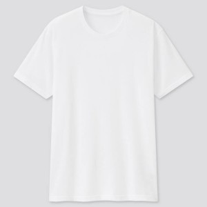 Men's Uniqlo Dry Crew Neck (2021 Season) T Shirts White | PDAF-15840