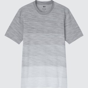 Men's Uniqlo Dry-ex Crew Neck T Shirts Grey | NYIG-14658