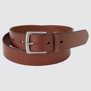 Men's Uniqlo Italian Leather (2021 Season) Belts Brown | UBLC-15402