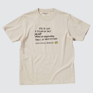 Men's Uniqlo Jean-michel Basquiat Ut Graphic T Shirts Beige | HVQN-30287