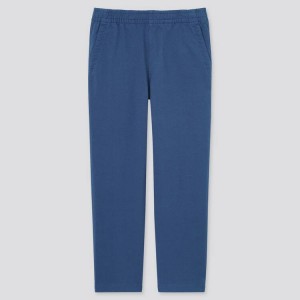 Men's Uniqlo Jersey Ankle Length (2021 Season) Trousers Blue | TMBG-52108