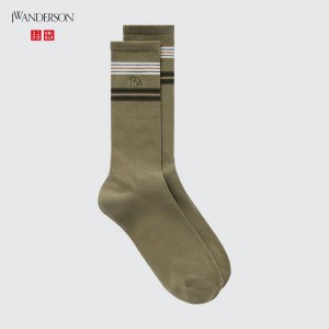 Men's Uniqlo Jw Anderson Socks Green | VEXT-01423