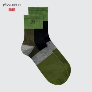 Men's Uniqlo Jw Anderson Socks Green | VQCB-87092