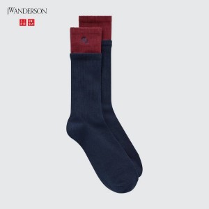 Men's Uniqlo Jw Anderson Socks Navy | MFXC-54729