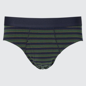 Men's Uniqlo Multi Striped Underwear Green | NPEY-90752