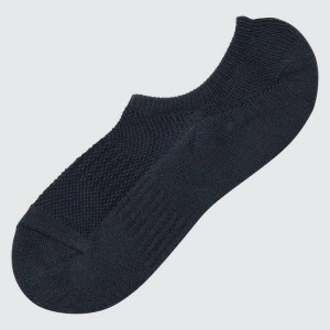 Men's Uniqlo Pile Low Cut Socks Navy | QKZS-47839