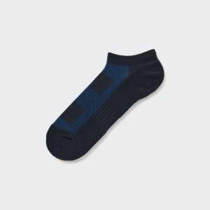 Men's Uniqlo Pile Mesh Short Socks Navy | GKPF-09386