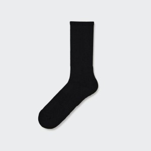 Men's Uniqlo Pile Socks Black | YMHD-07453