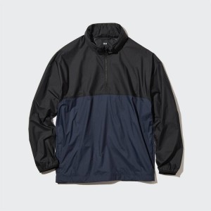 Men's Uniqlo Pocketable Uv Protection Anorak Jackets Black | VGSH-14273