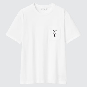 Men's Uniqlo Roger Federer Rf Graphic T Shirts White | OXLR-27308